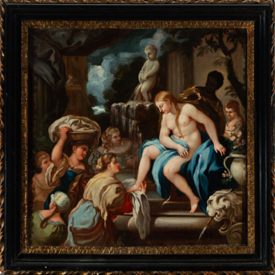 El Baño de Venus, Atribuído a Luca Giordano, escuela italiana del siglo XVII.