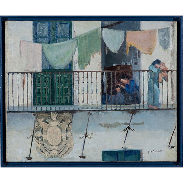 Jean Arnavielle (1881 - 1961) "Madres en un balcón"