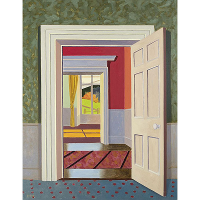 Stephen Mckenna.  &quot;Interior con ventana (1997)&quot;. Óleo sobre lienzo. Firmado