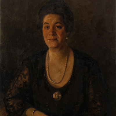 &quot;Retrato de Mujer con collar de perlas&quot;  JULIO VILA PRADES (Valencia, 1873 - Barcelona, 1930)
