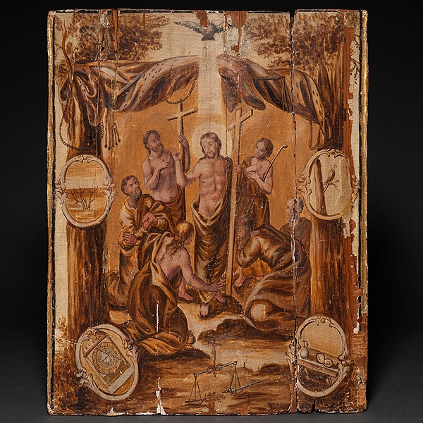 &quot;Resurrección de Cristo&quot; Autoría: ESCUELA ITALIANA, Siglo XVII-XVIII