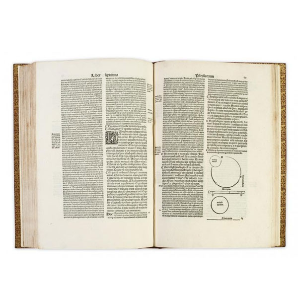ARISTÓTELES.- "DE PHYSICO AUDITU LIBRI VIII... Cum commentario Averrois" Venetis, 1500. 