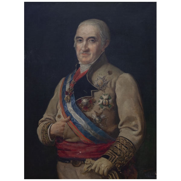SALVADOR MARTÍNEZ CUBELLS (Valencia, 1845-Madrid, 1914) Retrato del duque de Bailén