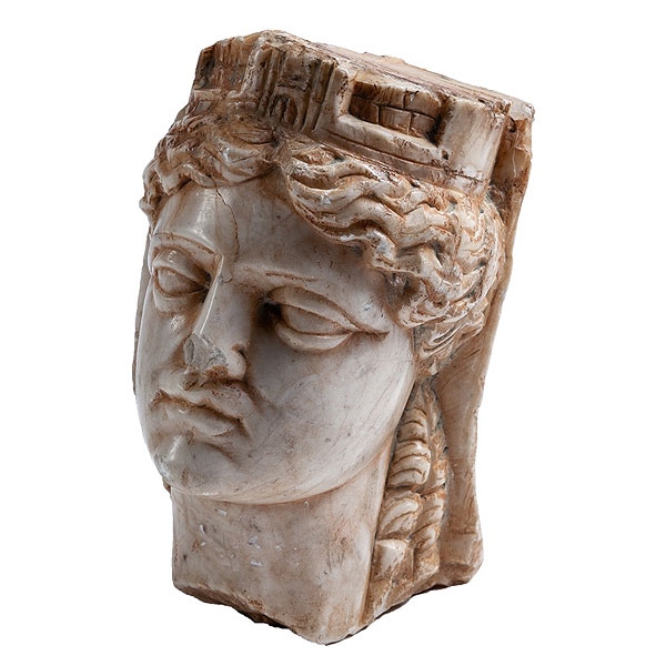 Cabeza italiana de mármol diosa Cibeles