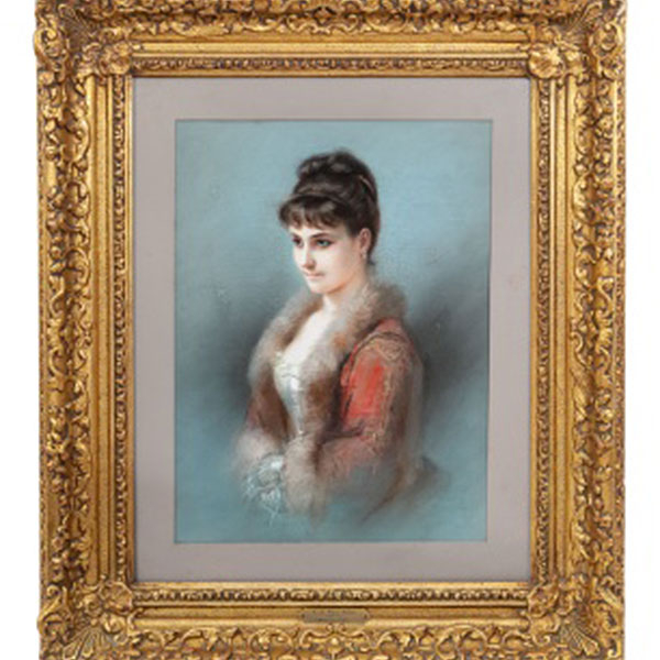 FRANZ XAVER WINTERHALTER  (1806 - 1873) &quot;Retrato Madame Cordier&quot;