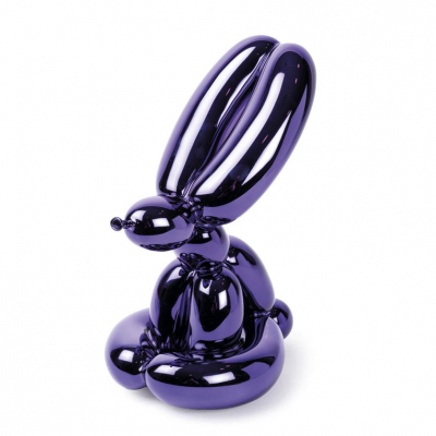 Jeff Koons. (1955)   &quot;Balloon Rabbit (Violet) (2017)&quot;. Escultura realizada en porcelana metalizada. Firmada, numerada (544/999)