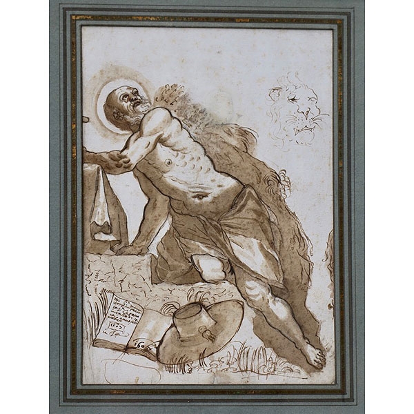 Atribuido a Palma "El joven" Antonio di Jacopo Negretti (Venecia 1544 - 1628) "San Jerónimo"
