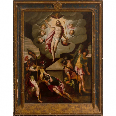 La Resurrección de Cristo, Escuela hispano-flamenca del s. XVI, círculo de Pedro de Campaña.