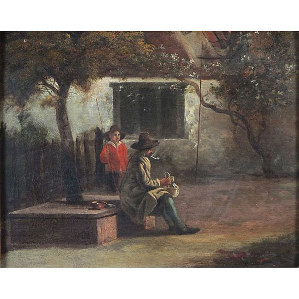 Jan Gabrielsz Sonje (Delft, 1625 - Rotterdam, 1707) "El fumador"
