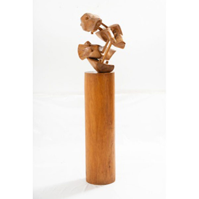REMIGIO  MENDIBURU MIRANDA  (1931 Fuenterrabía, Guipúzcoa - 1990 Barcelona) &quot;Sin título &quot; Escultura madera. 