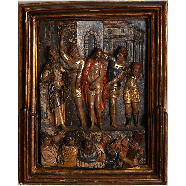 Importante relieve de El Prendimiento de Cristo, escuela Tardo Gótica de la segunda mitad del siglo XV.