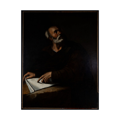 Giovanni Do (Xàtiva, Valencia, 1617 – Nápoles? 1656), &quot;Pitágoras&quot;, gran óleo sobre lienzo del siglo XVII, Nápoles, escuela española - italiana del siglo XVII.