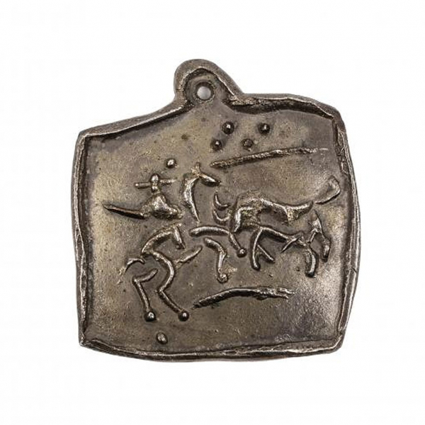 Pablo Picasso (1881 - 1973)   "Picador et Taureau (1950)". Medalla realizada en plata