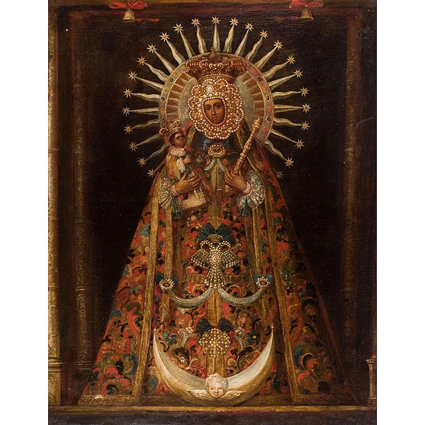ESCUELA COLONIAL S. XVIII   "Virgen de la Candelaria"
