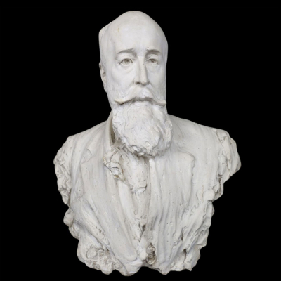 Modelo de Marianio Benlliure para el busto de Segismundo Moret, siglo XIX.    En escayola. 