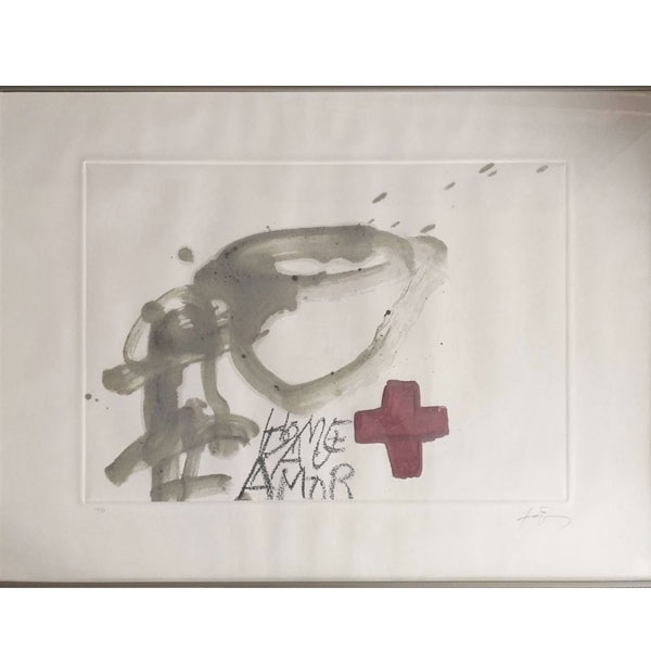 Antoni Tàpies: "Creu roja" 42/75 (1991)