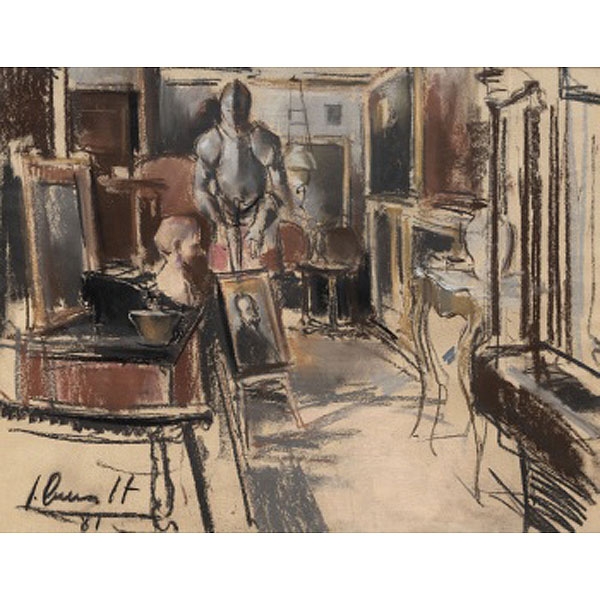 JAUME QUERALT VENTURA  (Tarragona 1949) "Estudio del pintor"