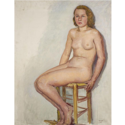 Joaquín Sunyer. Desnudo femenino sentado 1936