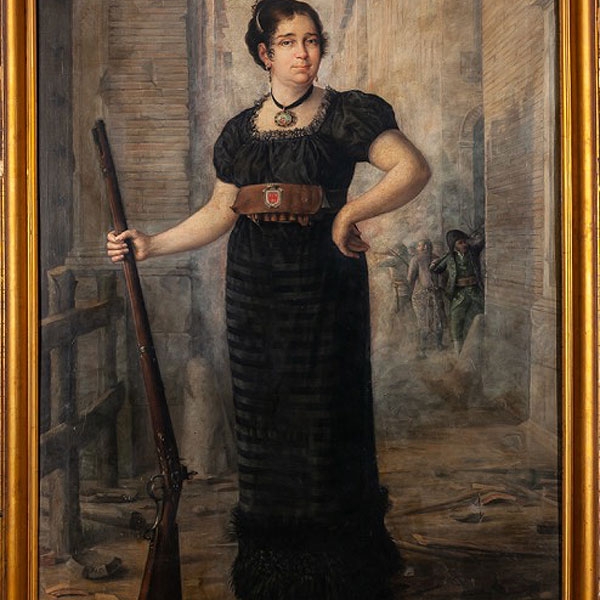 Mariano de Miguel González "Retrato de la Condesa de Bureta durante el sitio de Zaragoza"