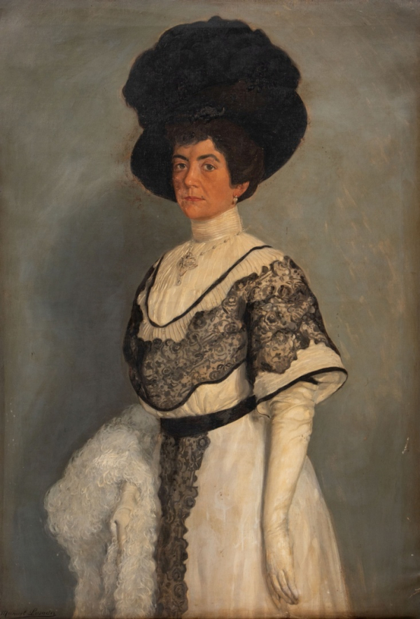 MANUEL LOSADA  (Bilbao 1865 - 1949) "Retrato de dama"