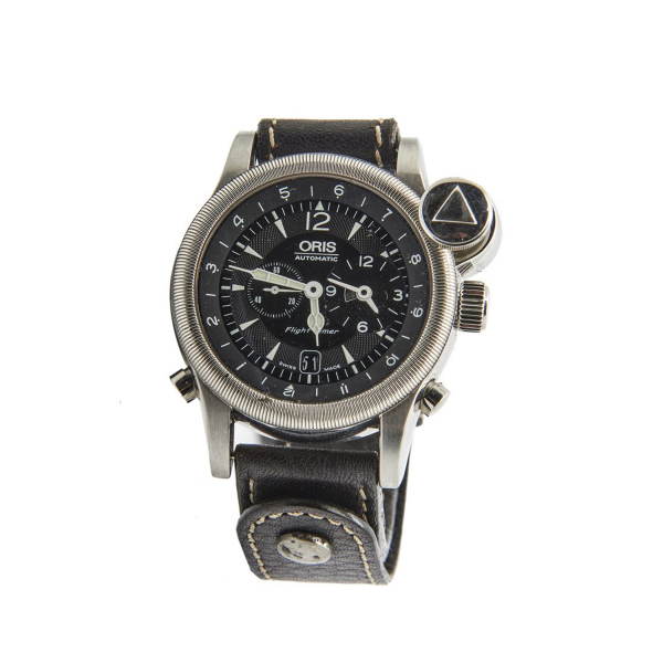 Reloj Oris «Big Crown Fligth Timer» de pulsera para caballero. En acero y correa de piel. Edición limitada 1.900/1945.