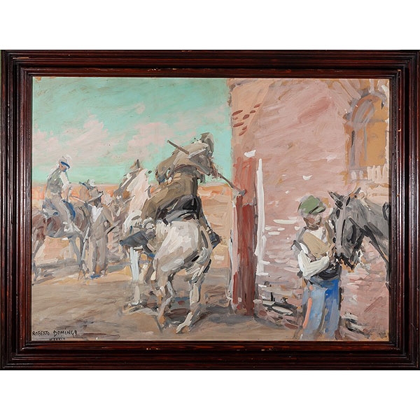 Roberto Domingo y Fallola (París, 1883 - Madrid, 1956) "Garrochista esperando al toro"