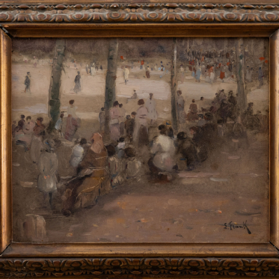 &quot;Día de parque&quot; LUCIEN FRANK (Bruselas, 1857-Francia, 1920)