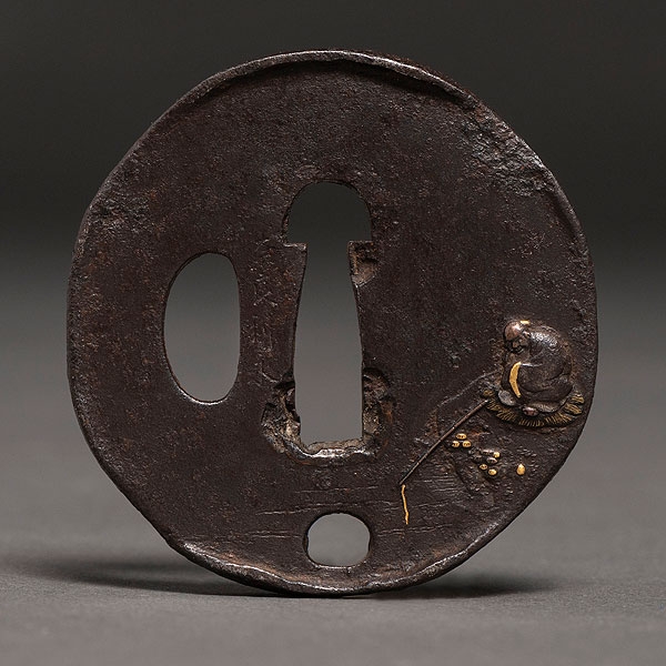 Tsuba de Katana Japonesa en bronce época Meiji (1868-1912)