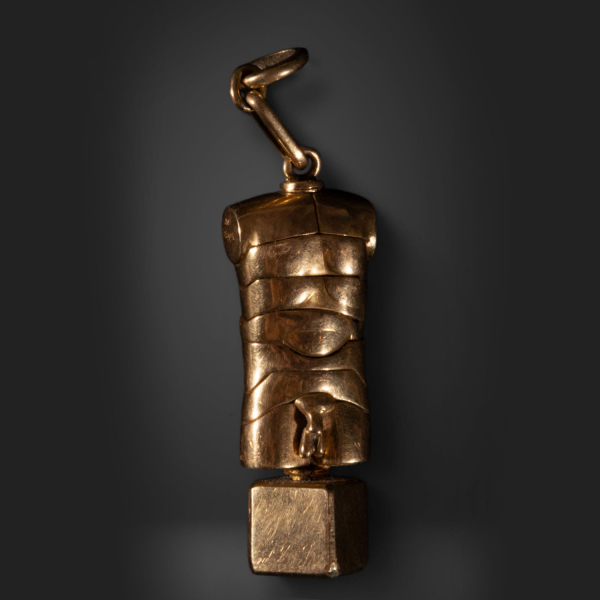 Berrocal - Joya tipo Escultura Puzzle colgante de Busto de David en oro de Ley de 18k y peso 110g.