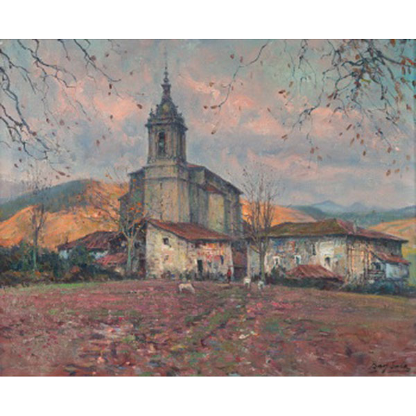 JUAN  BAYÓN SALADO "BAY-SALA"  (Logroño 1913 - Bilbao 1995) "Santo Tomas de Olavarrieta. Ceberio"
