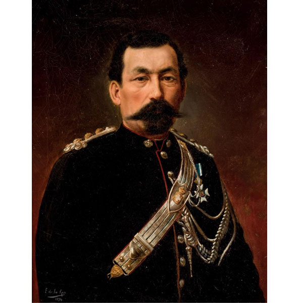 Fabián de la Rosa (1869 - 1937).  "Retrato de Militar (1894)". 