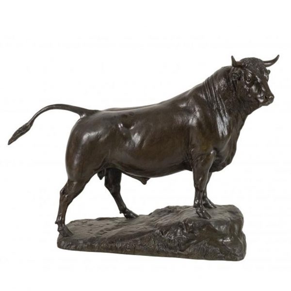 JULES ISIDORE BONHEUR  "El toro". Escultura realizada en bronce.