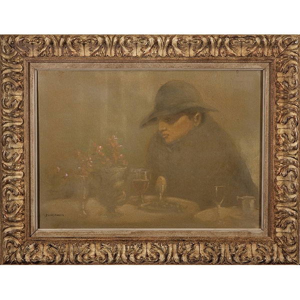 José Luis Sanz Magallón (Zarauz, 1926) "Esperando en la mesa"