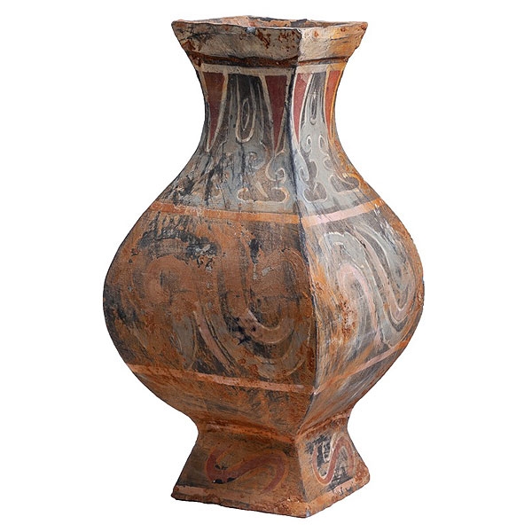 Jarrón de cerámica china, dinastía Han