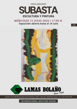 LAMAS BOLA&Ntilde;O. Subasta Pintura y Escultura 15 Julio 2026