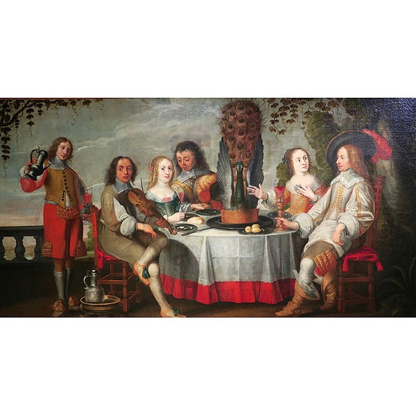 Escuela holandesa S.XVII "Banquete"