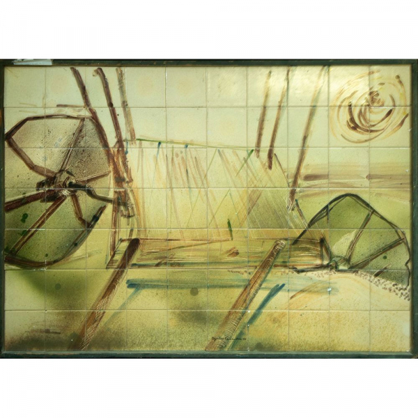 Monumental composici&oacute;n de azulejos de Agust&iacute;n Fern&aacute;ndez (La Habana, 1928 &ndash; Nueva York, 2006). Escuela Cubana Latinoamericana Contempor&aacute;nea del siglo XX.
