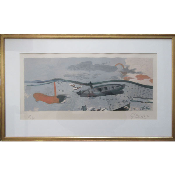 Geroges Braque (1882-1963). Título: Bord de mer.  litografía firmada  