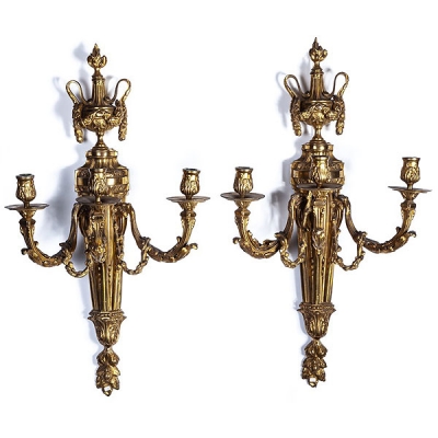 Pareja de apliques franceses