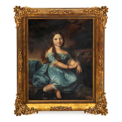  ESCUELA ESPAÑOLA   (Pp. S. XX)  &quot;Retrato de Luisa de Prat y Gandiola . Marquesa de Barbacon&quot;  Óleo / Lienzo 