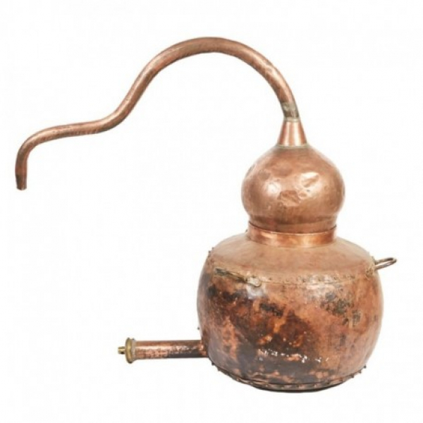 Alambique de destilar en cobre, s.XIX. 