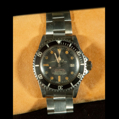 Muy Raro Rolex Vintage &quot;Double Red&quot; Sea Dweller modelo 1665 en acero, años 70.