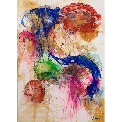 Pilar Xercavins Casas.   &quot;Carnaval Rio de Janeiro&quot;.  2010.   Técnica: mixta sobre lienzo firmada 