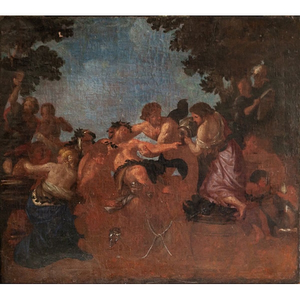Escuela francesa S.XVIII "Bacanal" &Oacute;leo