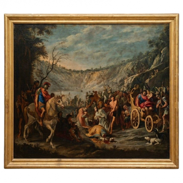 DOMENICO GARGIULO, llamado MICCO SPADARO (N&aacute;poles, 1609 &ndash; 1675) "Decapitaci&oacute;n de San Jenaro en la Solfatara". 