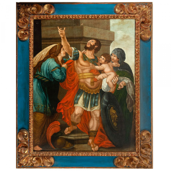 El Juicio de Salomón. Escuela flamenca del siglo XVII.    Óleo sobre lienzo.