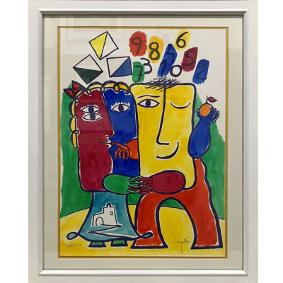 Juan Garc&iacute;a Ripoll&eacute;s. Serigraf&iacute;a sin t&iacute;tulo firmada y numerada II / XXV.C.L. (CA 1970).  