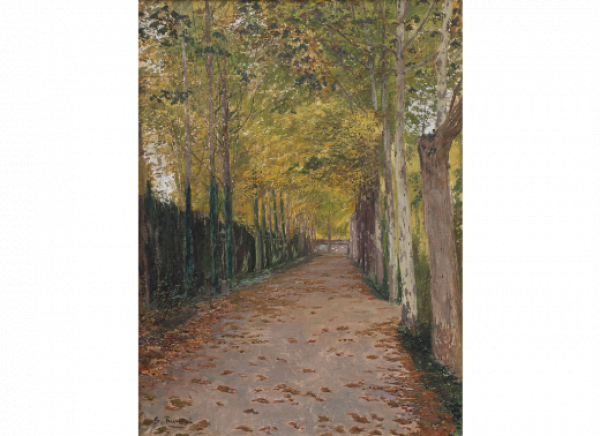 SANTIAGO RUSI&Ntilde;OL Y PRATS (Barcelona, 1861-Aranjuez, Madrid, 1931)  Tardor, 1887.   &Oacute;leo sobre lienzo. 
