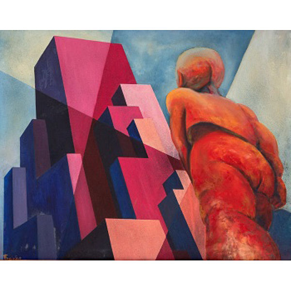 XOSÉ FERNÁNDEZ FREIXANES  (Vigo 1953) "Personaje en la ciudad"