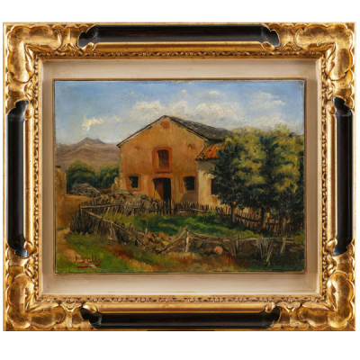 &quot;Paisaje&quot; JOSÉ SALÍS (Cantabria, 1863 - Irún, 1926). 